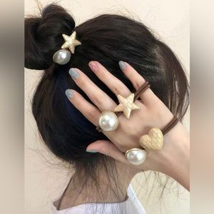 Star ⭐️ heart ❤️ hair tie